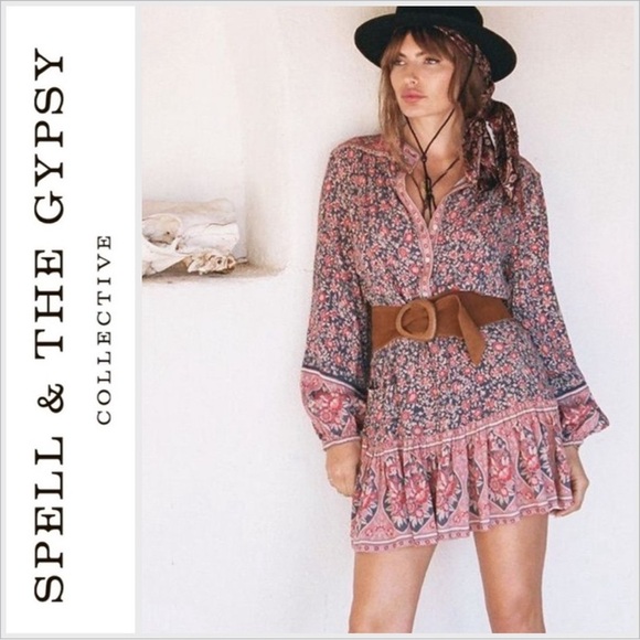 Spell and The Gypsy Collective Jasmine Play Dress navy M - Picture 1 of 15